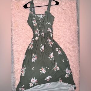 Floral Green Maxi Dress